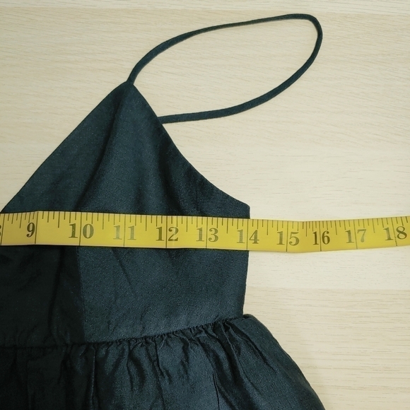 MANGO Dark denim blue color flowy summer cami mini dress - Picture 3 of 11